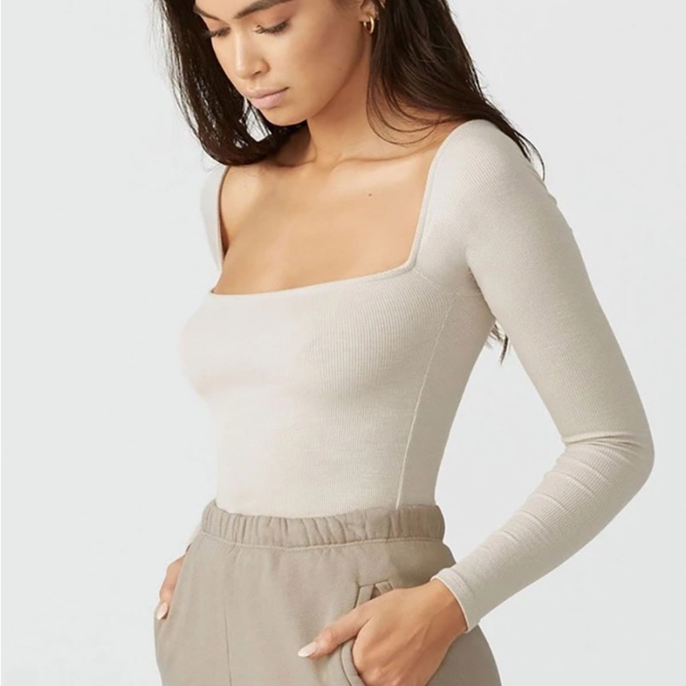 NWT JOAH BROWN Square Neck Long Sleeve DISCONTINUED COLOR - Sahara size xs/s